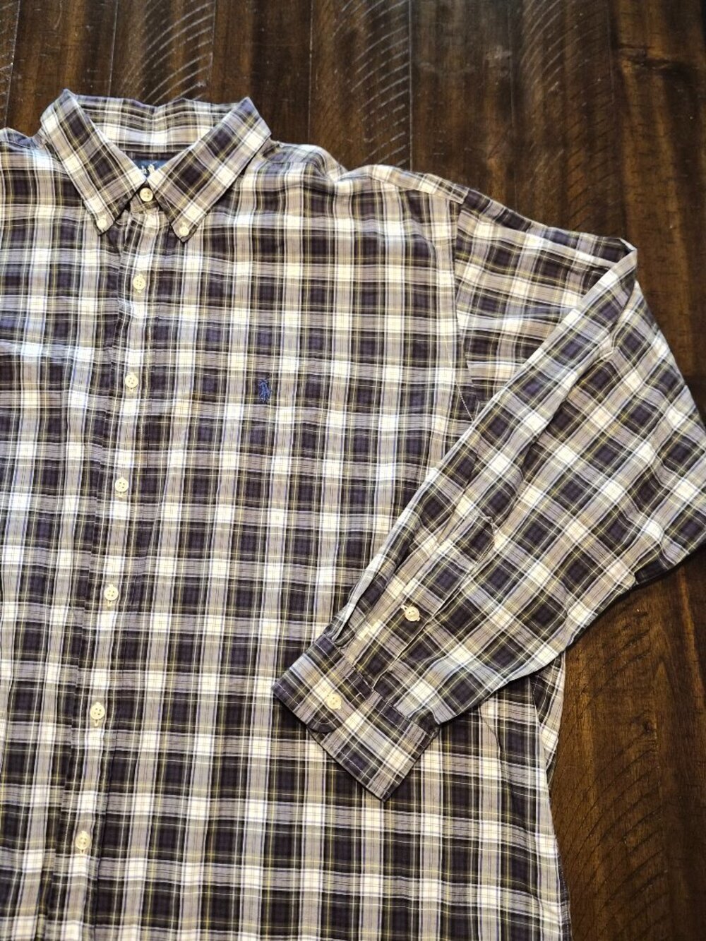 Vintage Polo Ralph Lauren Blake Long Sleeve Button Shirt Men's 2XL Plaid G563